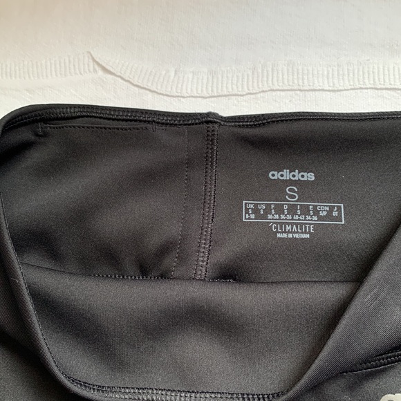 ADIDAS Women's Design 2 Move 3 Stripes 3/4 Tights Black and White Stripe Small - Picture 9 of 11